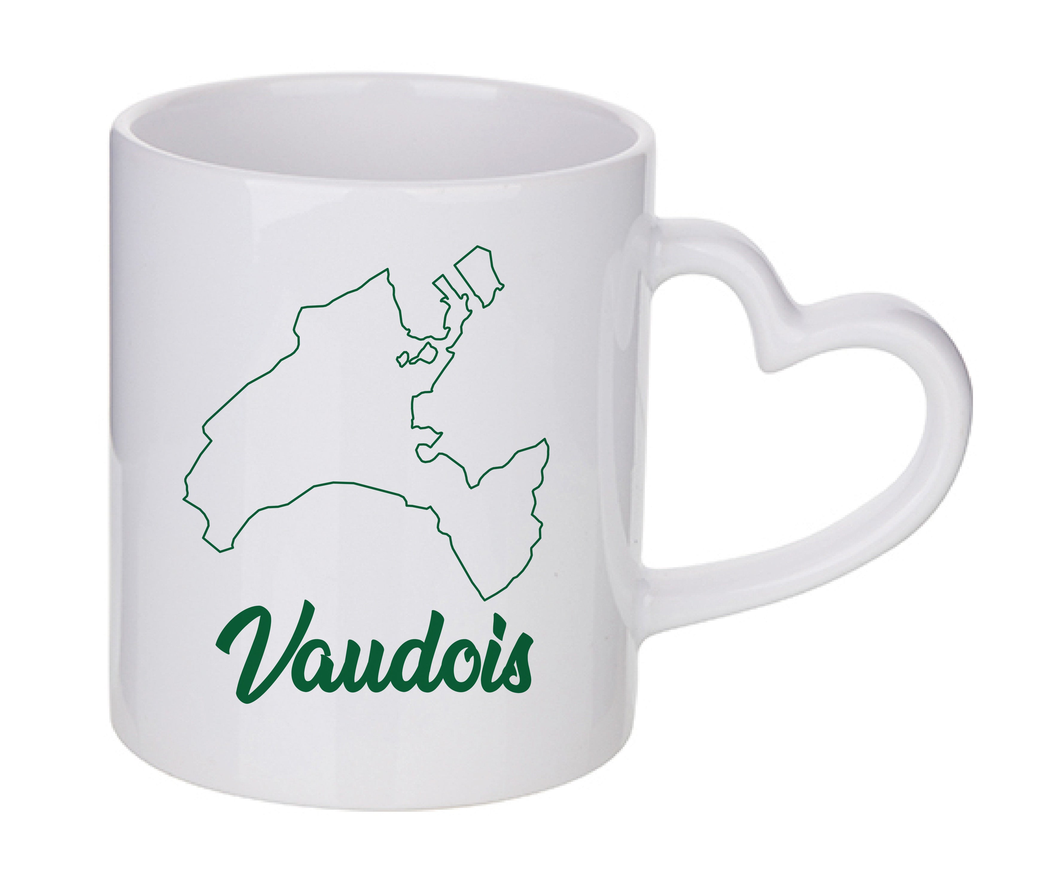Mug coeur personnalisé Vaudois