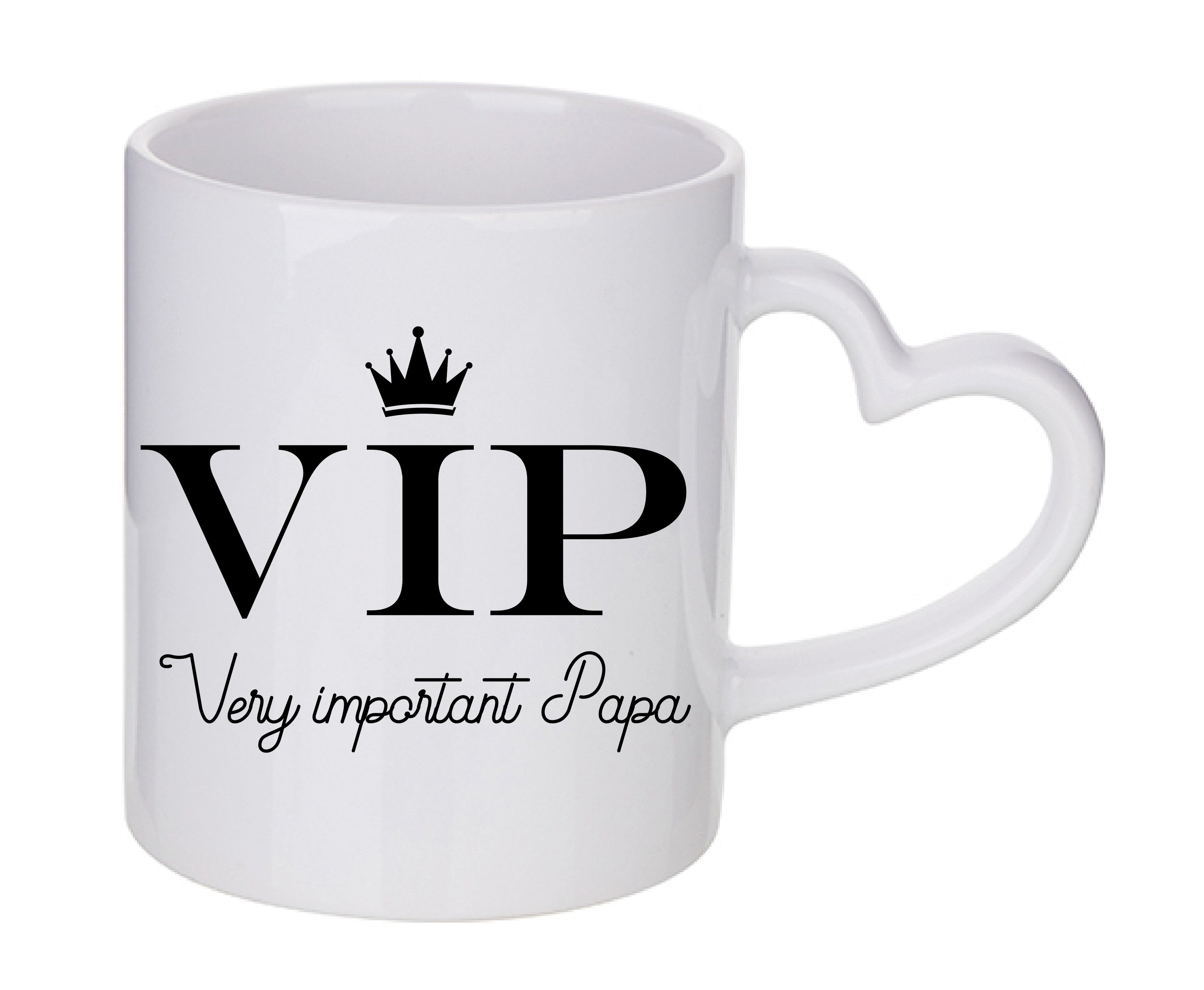 Mug coeur personnalisé Very important papa