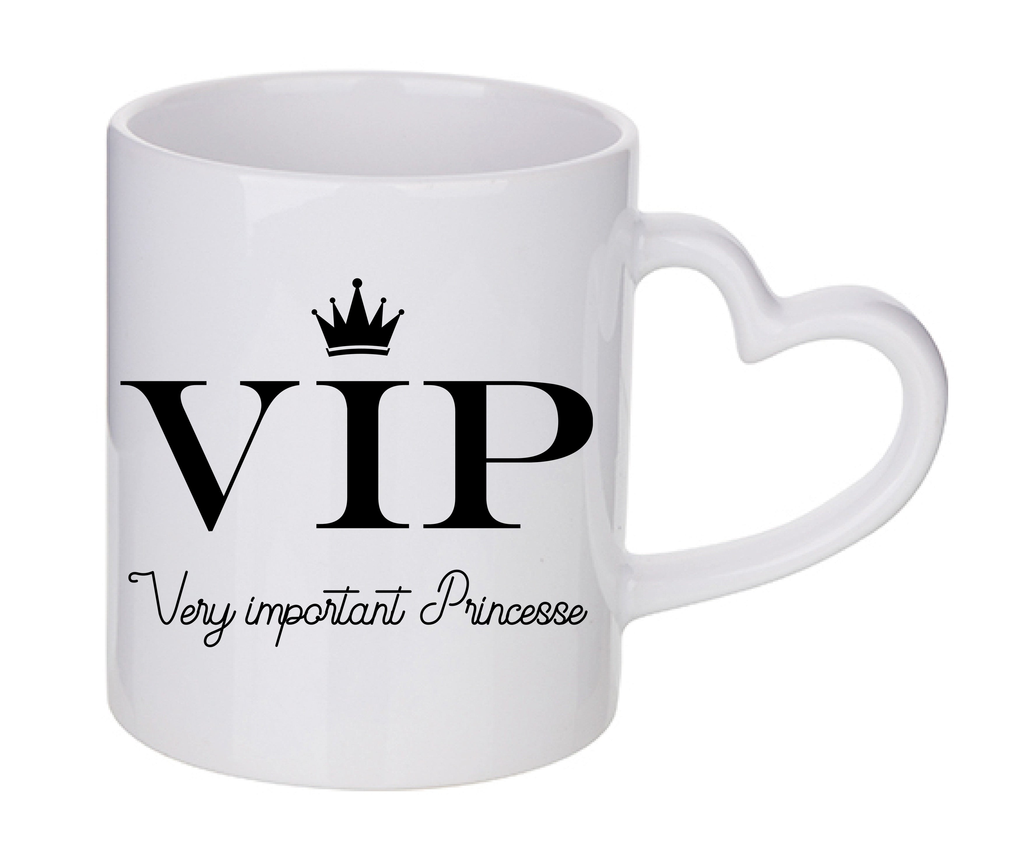 Mug coeur personnalisé Very important princesse
