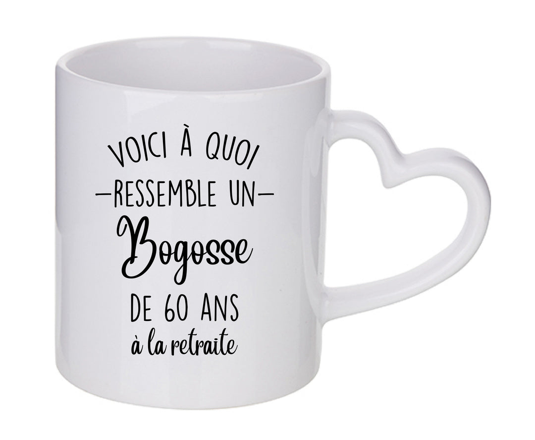 Mug coeur personnalisé Voici à quoi ressemble un bogosse