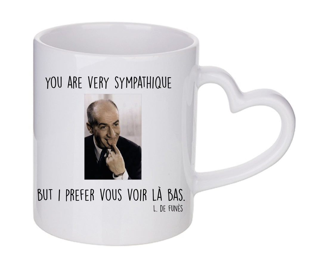 Mug coeur personnalisé You are very sympathique