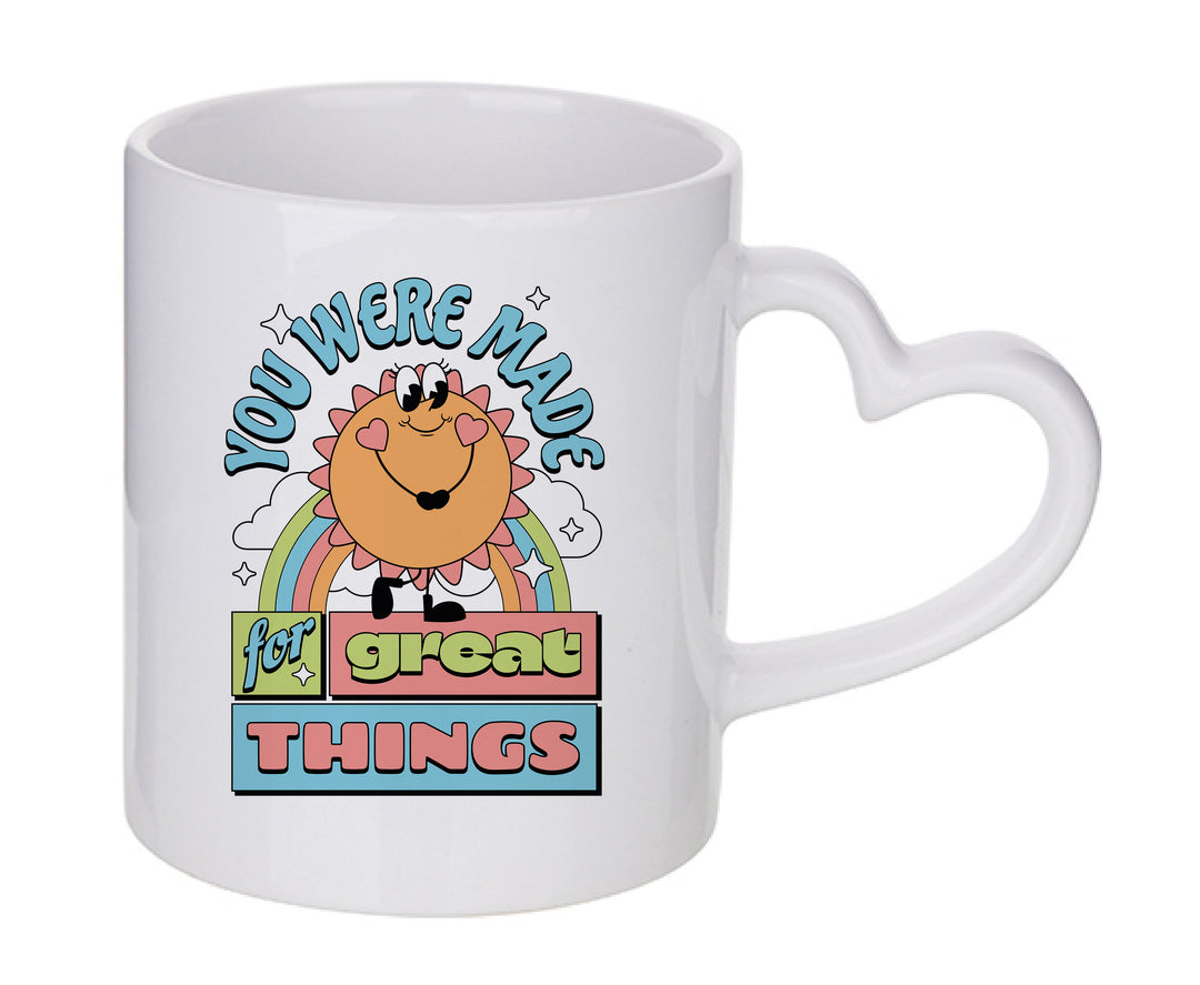 Mug coeur personnalisé You were made for great things