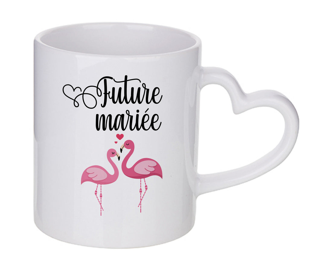Mug coeur personnalisé future mariee 2