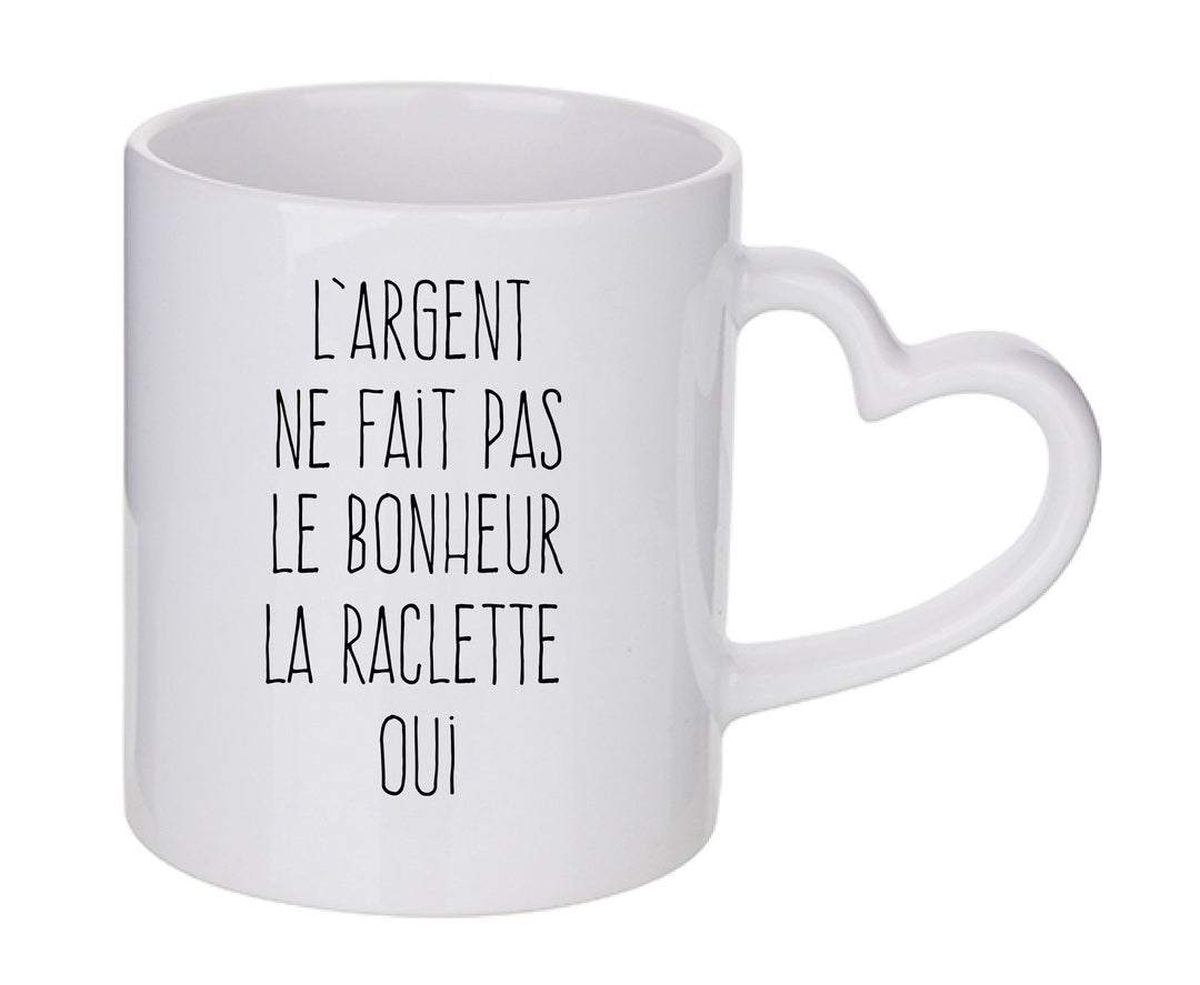 Mug coeur personnalisé la raclette oui
