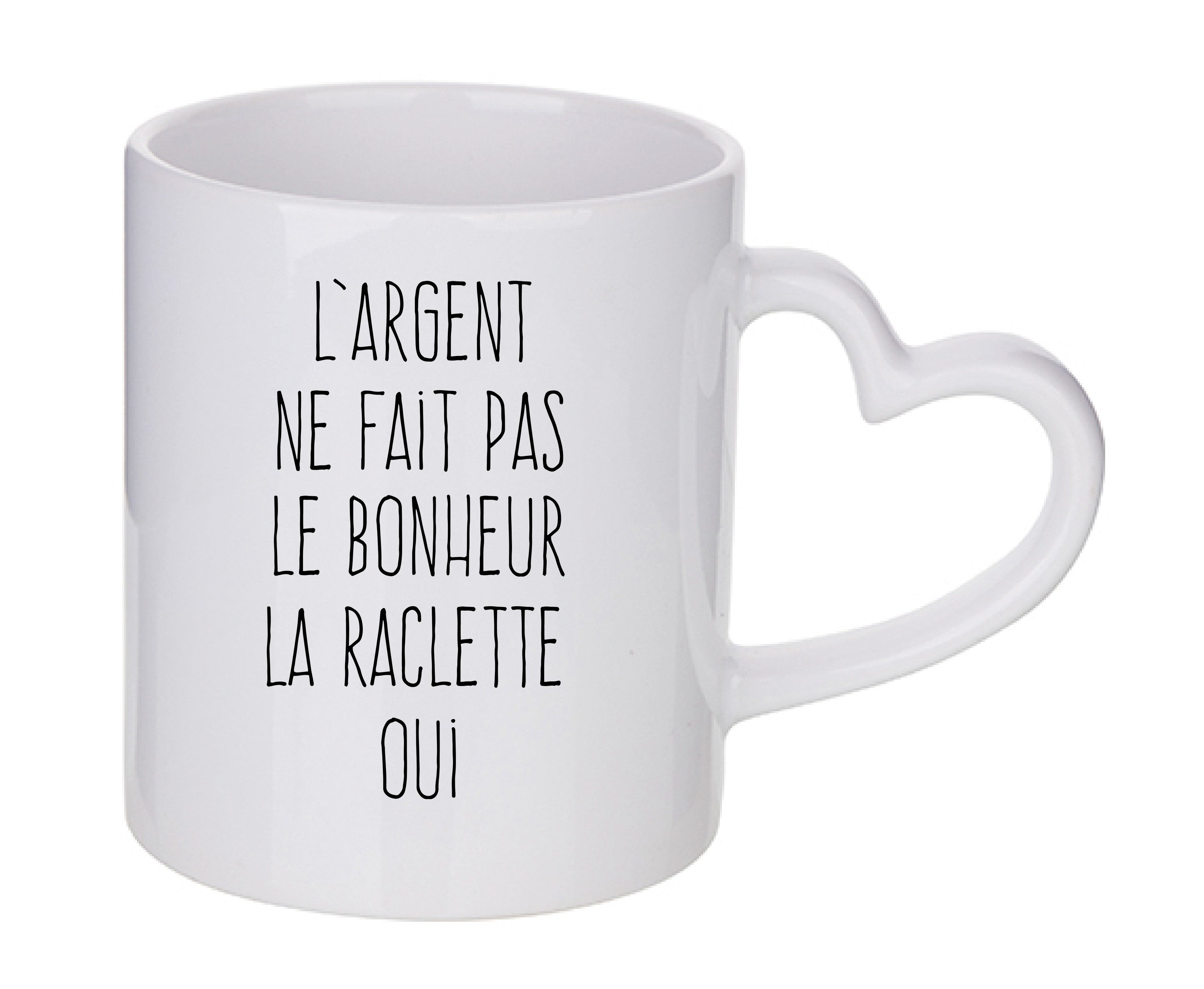 Mug coeur personnalisé la raclette oui