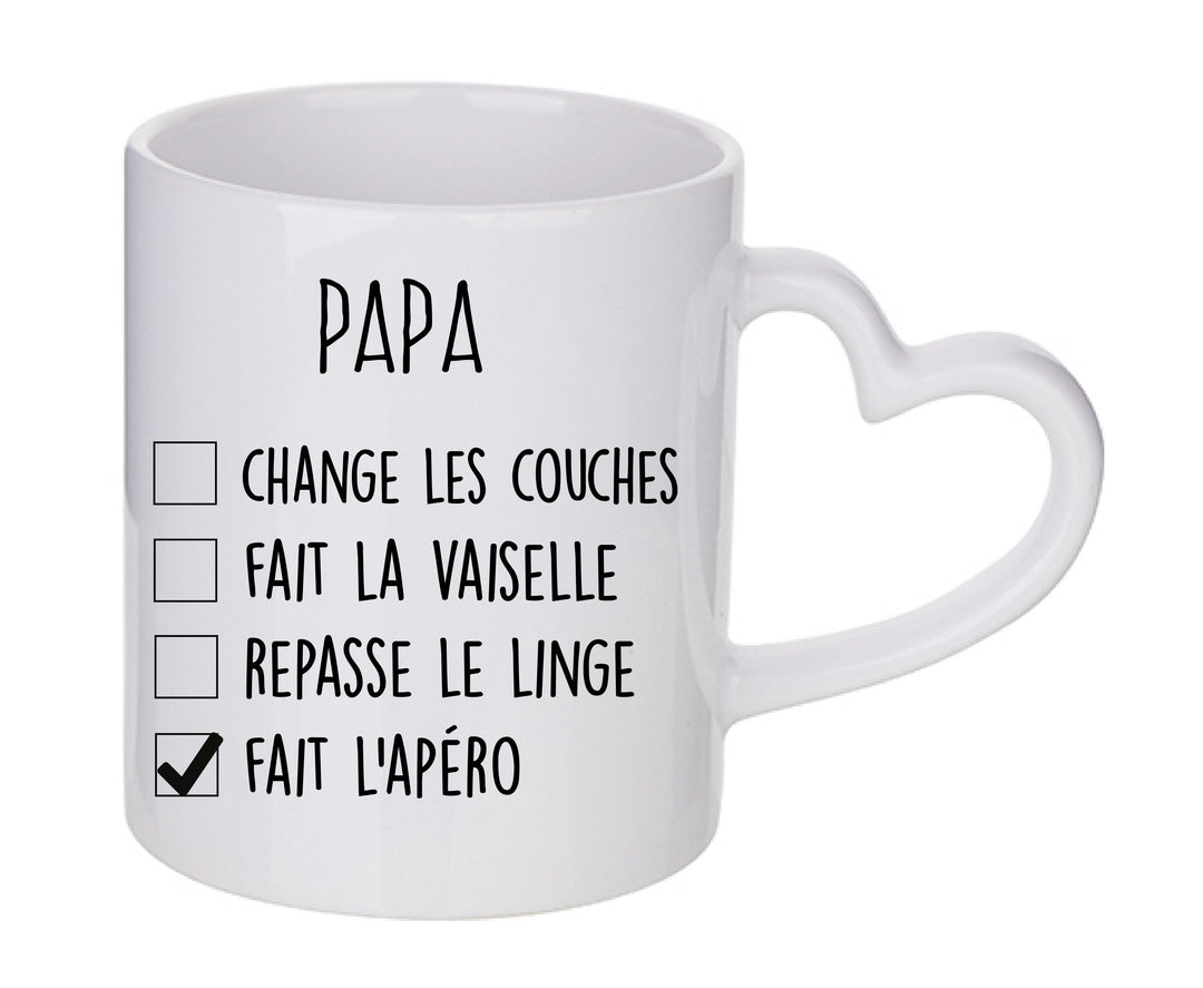 Mug coeur personnalisé papa 1.2