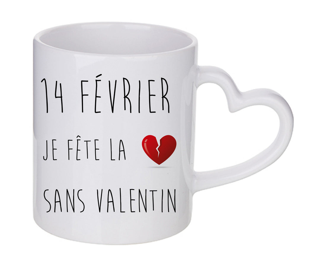 Mug coeur personnalisé sans valentin
