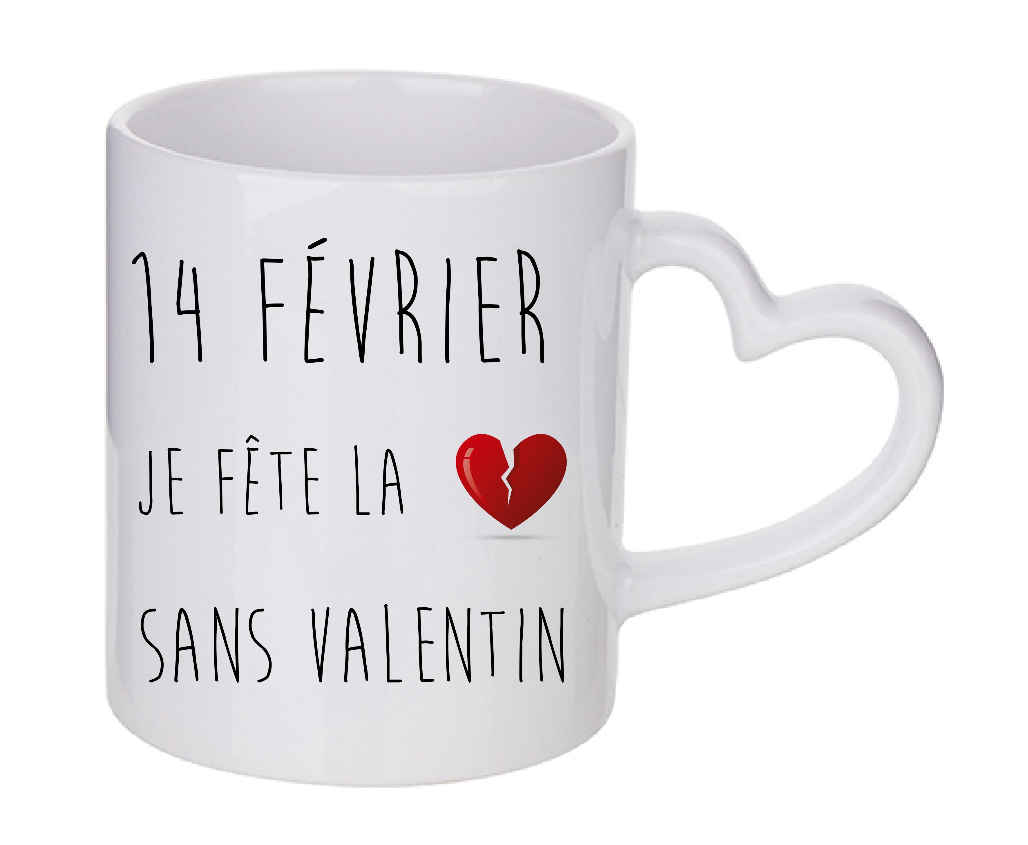 Mug coeur personnalisé sans valentin