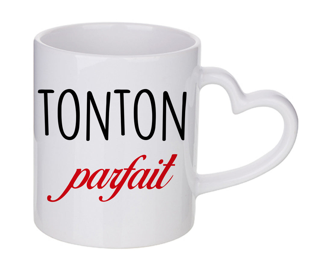 Mug coeur personnalisé tonton parfait