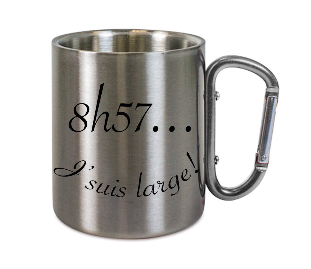 Mug inox mousqueton personnalisé 8h57