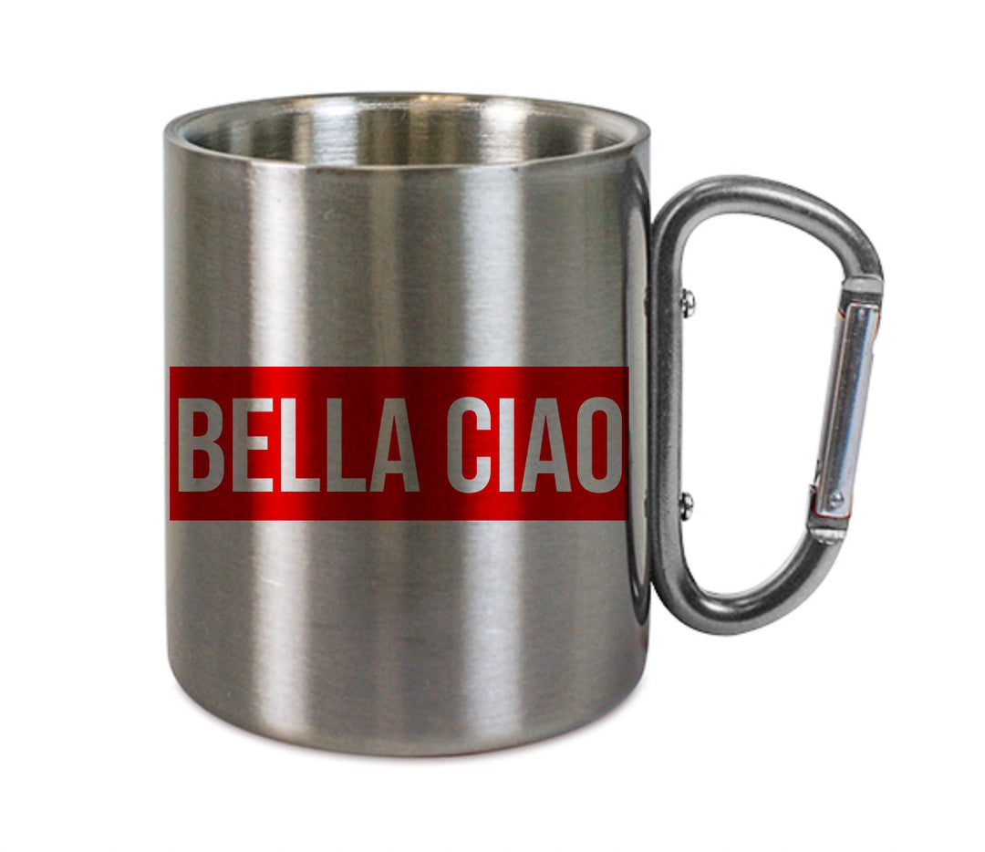 Mug inox mousqueton personnalisé Bella Ciao