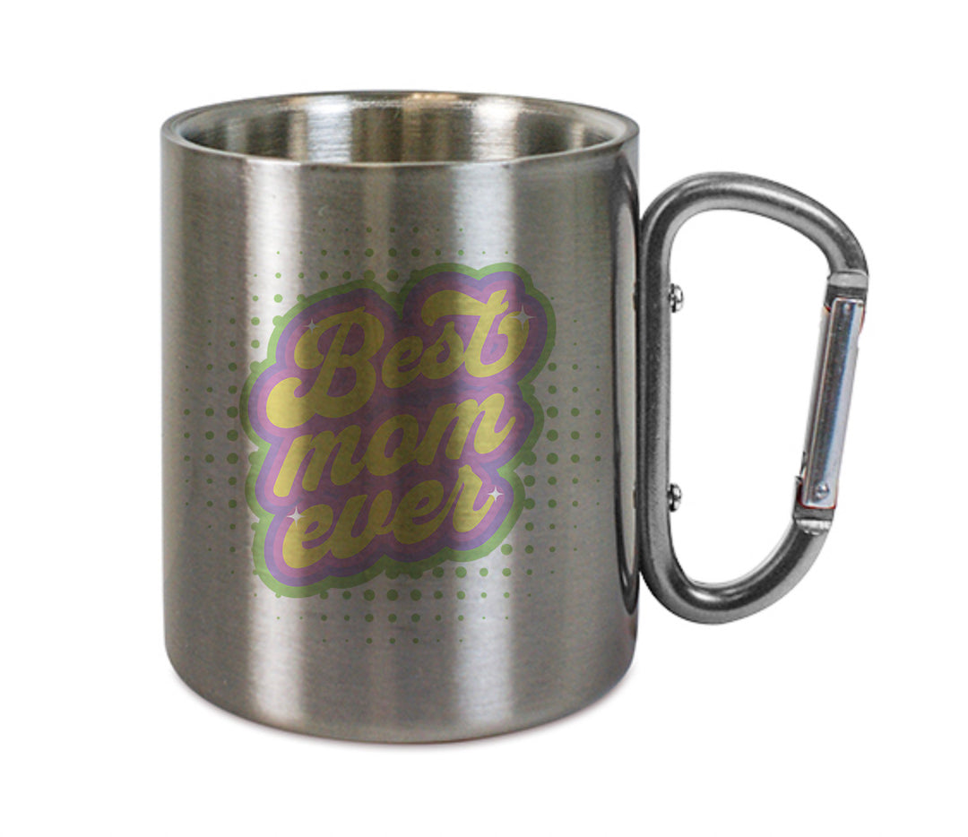 Mug inox mousqueton personnalisé Best mom ever