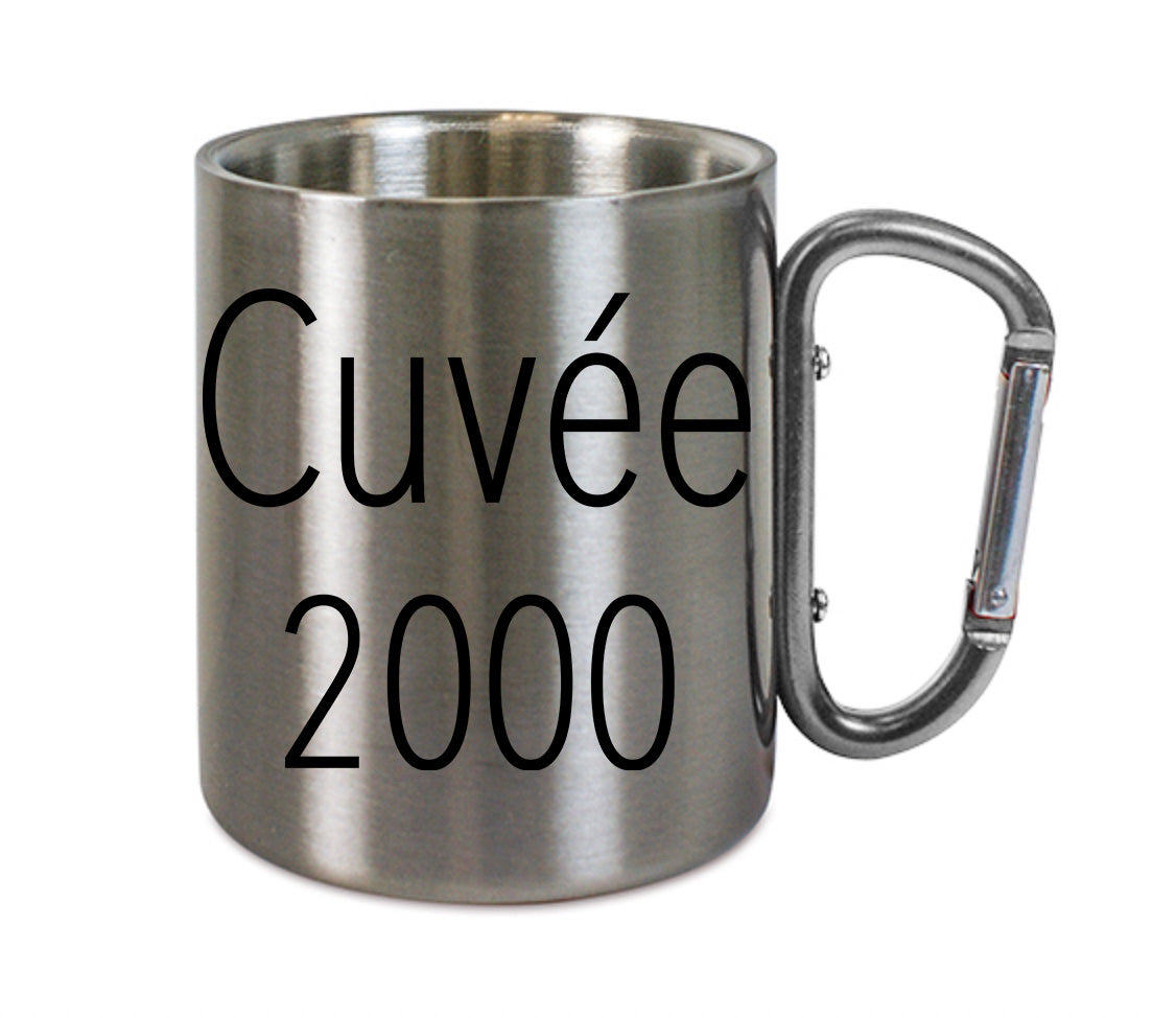 Mug inox mousqueton personnalisé Cuvée 2000