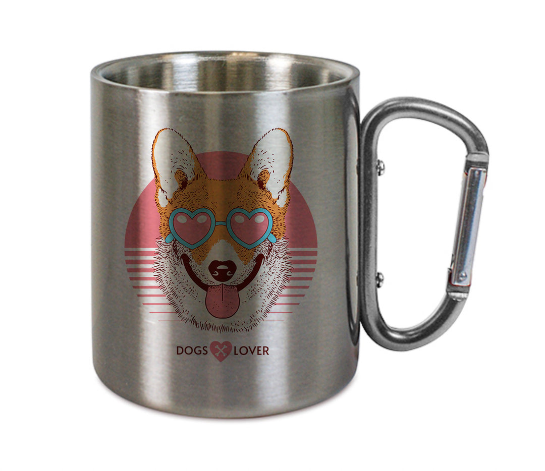 Mug inox mousqueton personnalisé Dogs lover