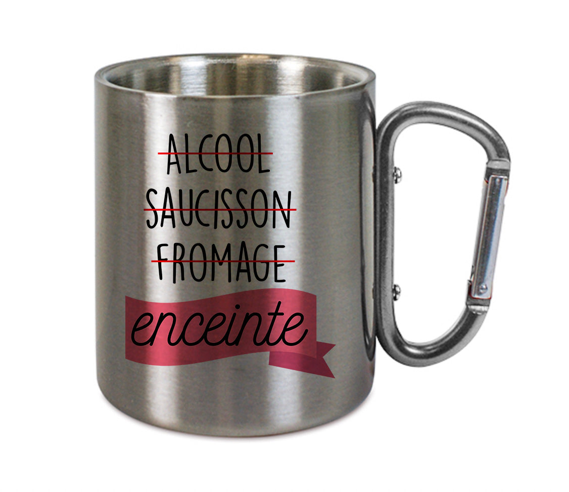 Mug inox mousqueton personnalisé Enceinte