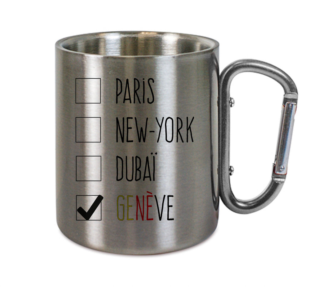 Mug inox mousqueton personnalisé Genève