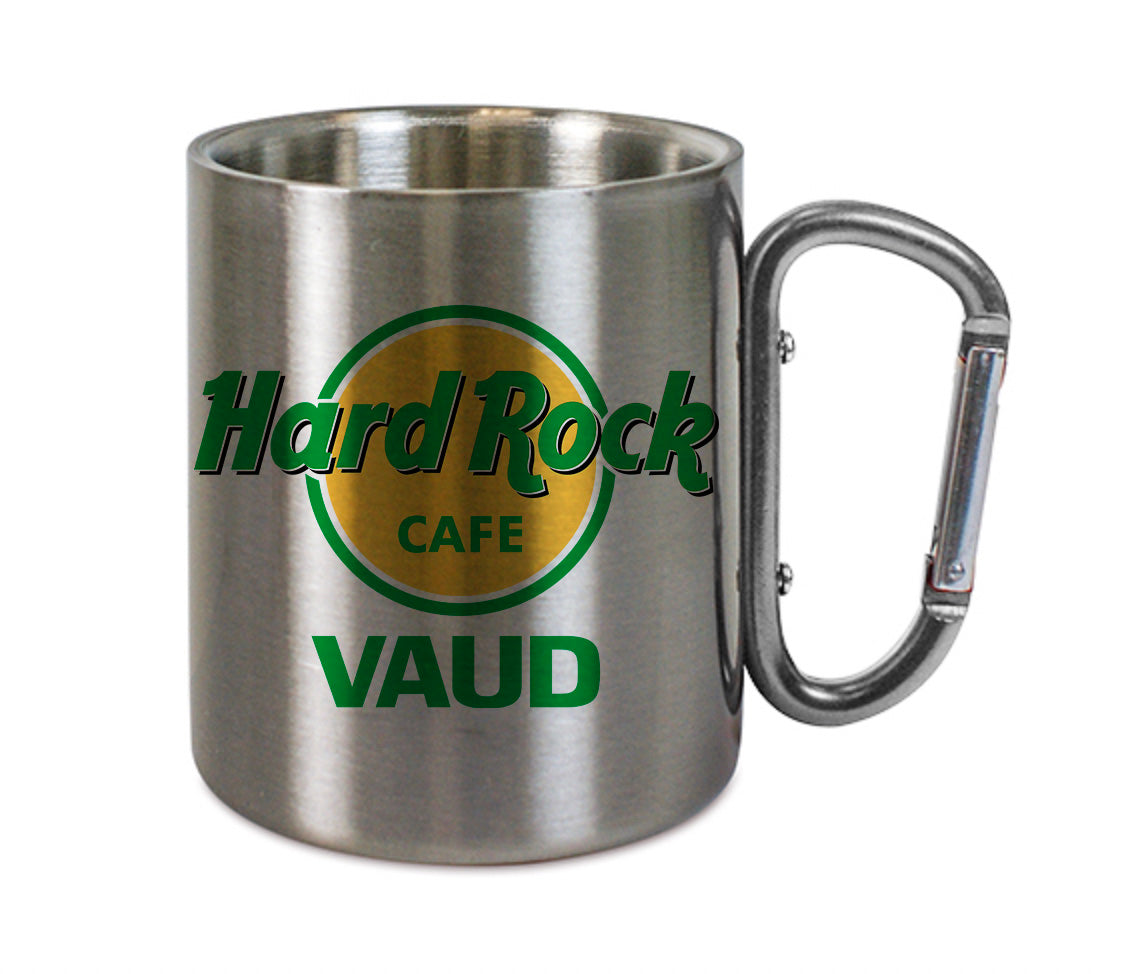 Mug inox mousqueton personnalisé Hard Rock Cafe Vaud