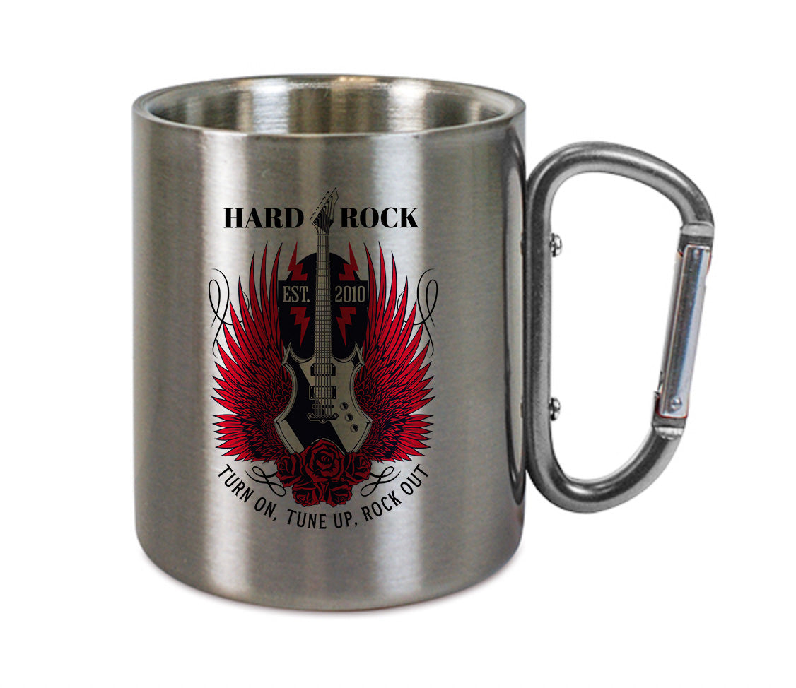 Mug inox mousqueton personnalisé Hard rock