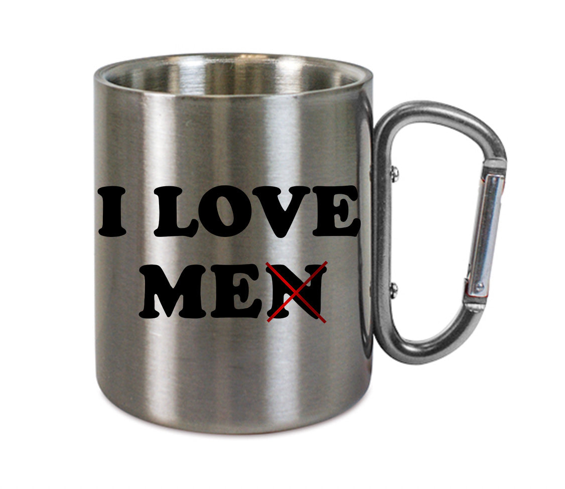 Mug inox mousqueton personnalisé I love me