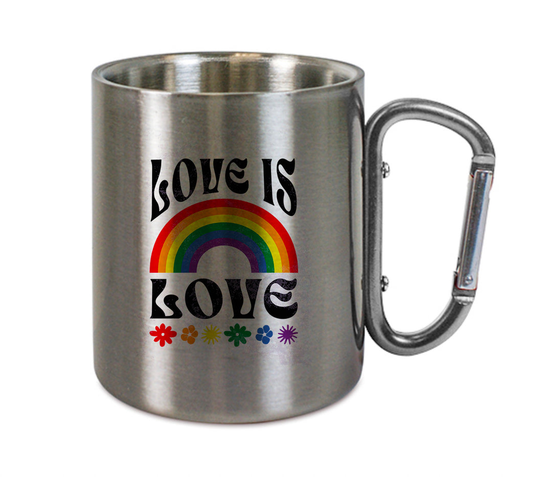Mug inox mousqueton personnalisé Love is love