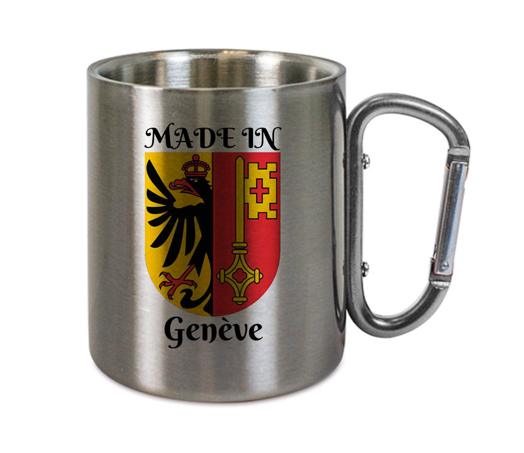 Mug inox mousqueton personnalisé Made in Geneve