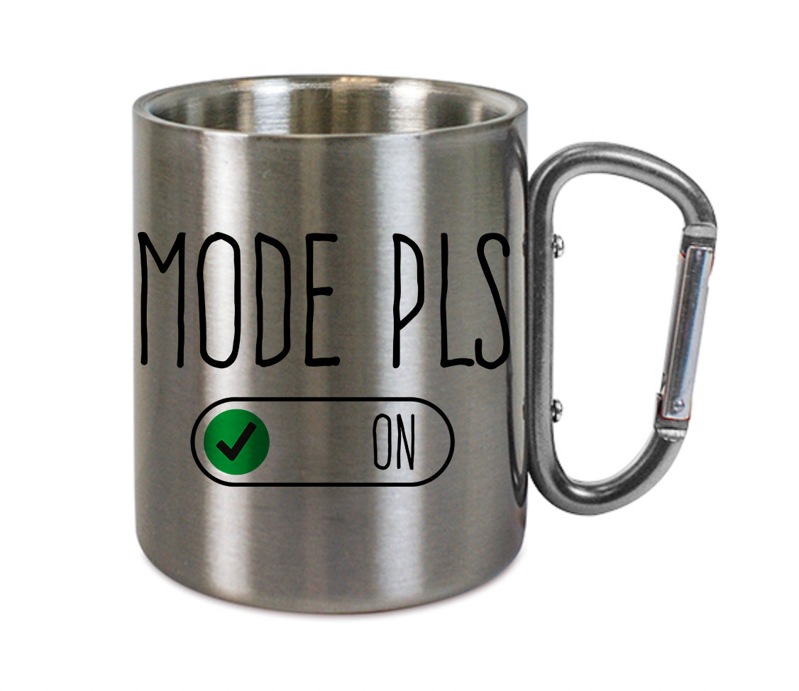 Mug inox mousqueton personnalisé Mode PLS