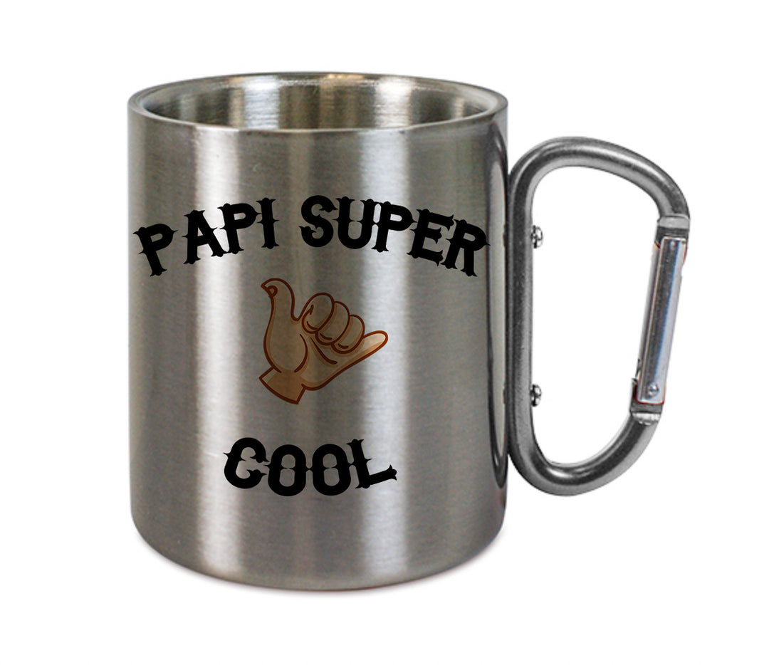 Mug inox mousqueton personnalisé Papi super cool