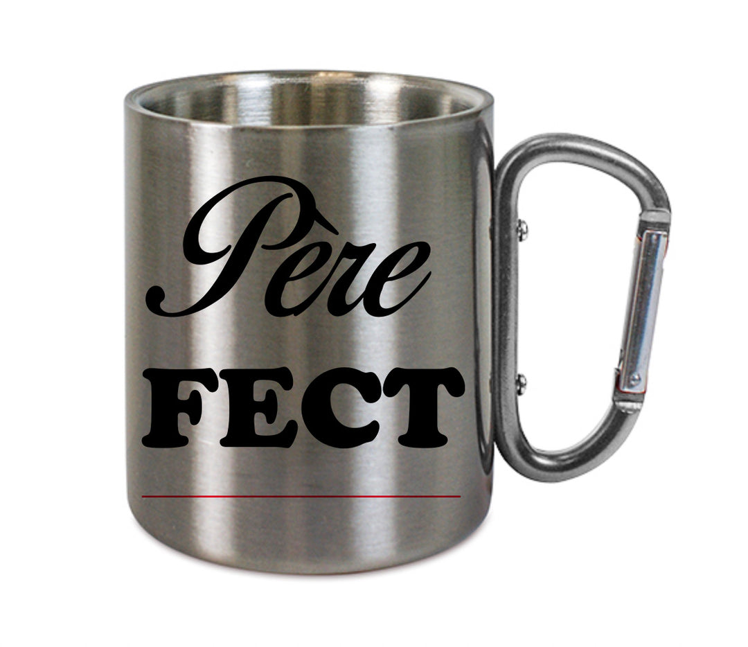 Mug inox mousqueton personnalisé Pere fect