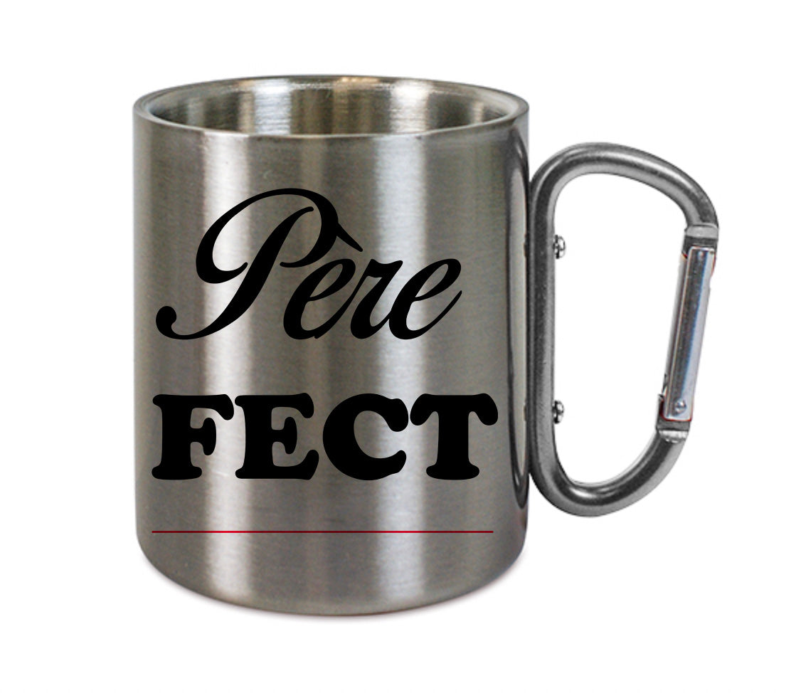 Mug inox mousqueton personnalisé Pere fect