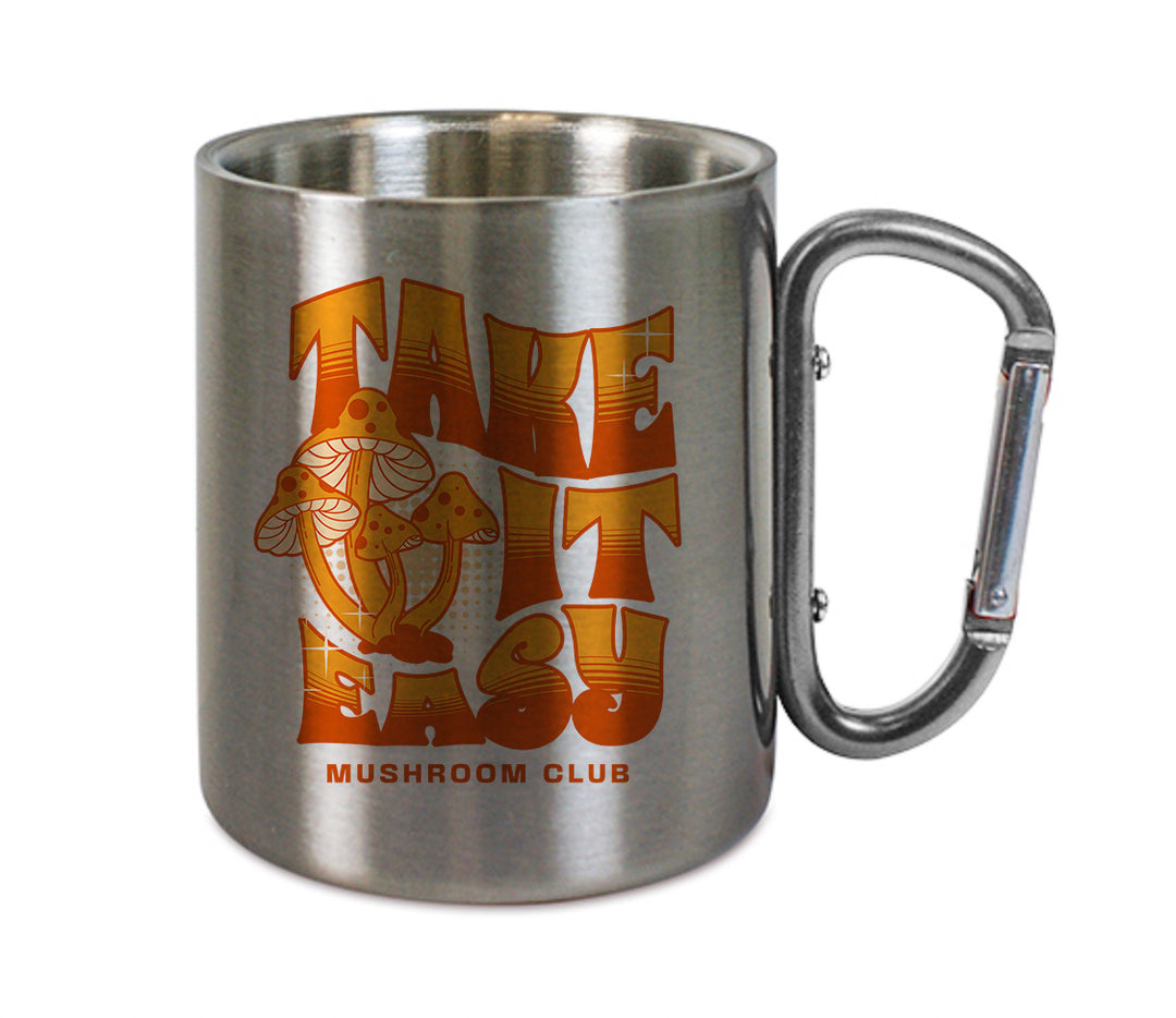 Mug inox mousqueton personnalisé Take it easy