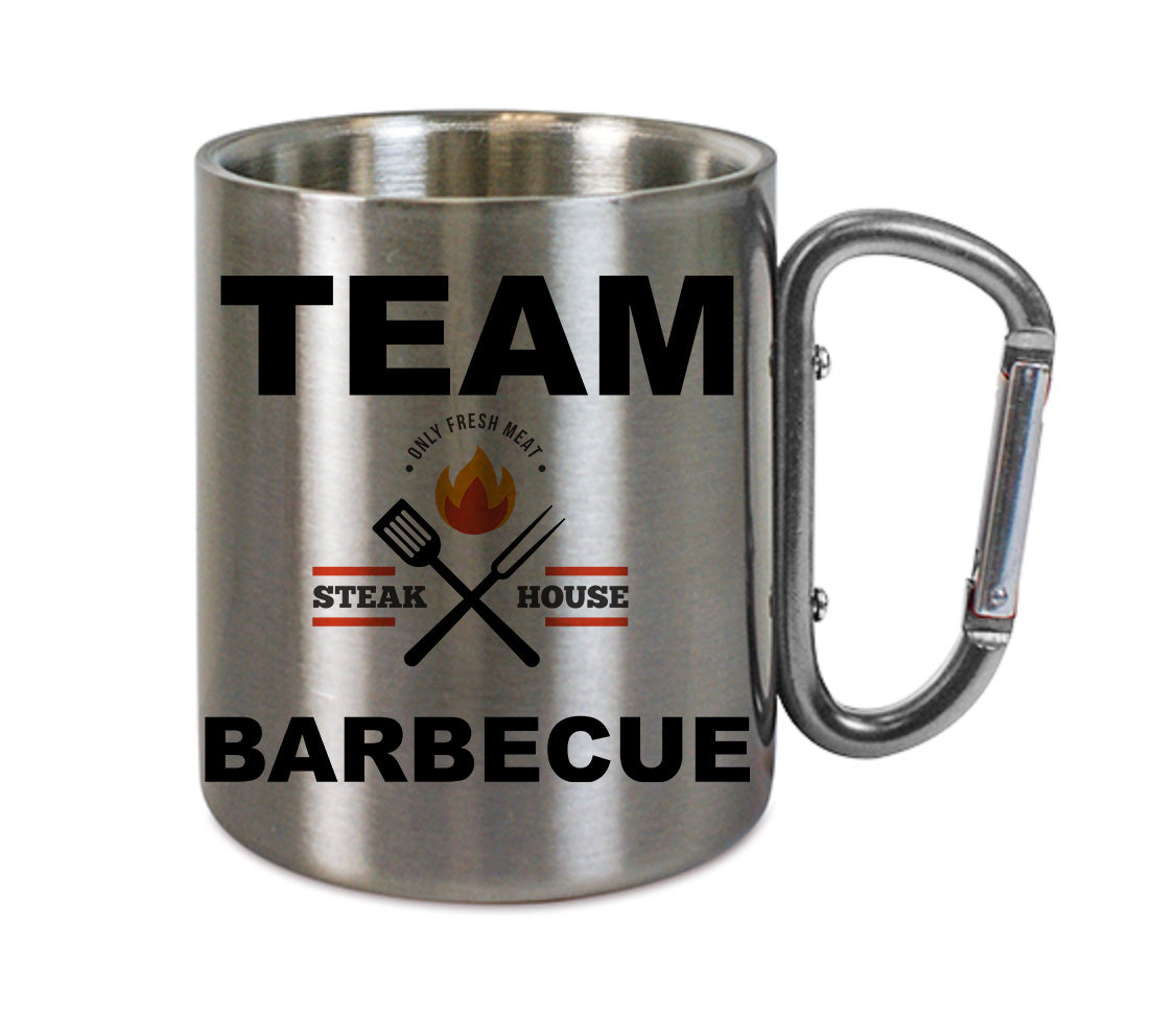 Mug inox mousqueton personnalisé Team Barbecue