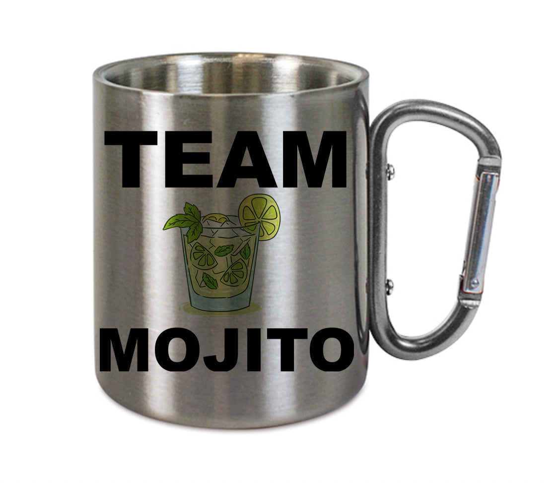 Mug inox mousqueton personnalisé Team Mojito