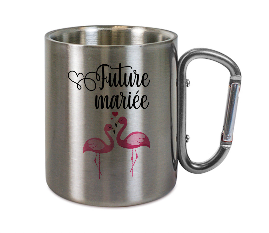 Mug inox mousqueton personnalisé future mariee 2