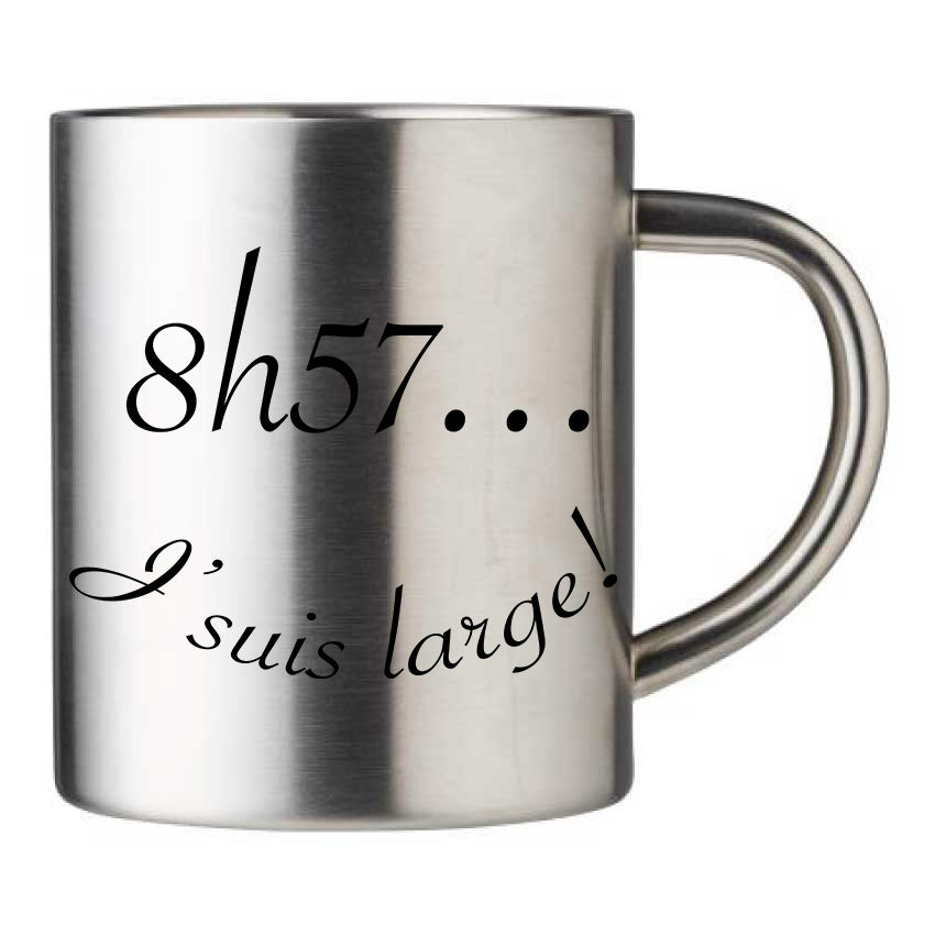 Mug inox personnalisé 8h57