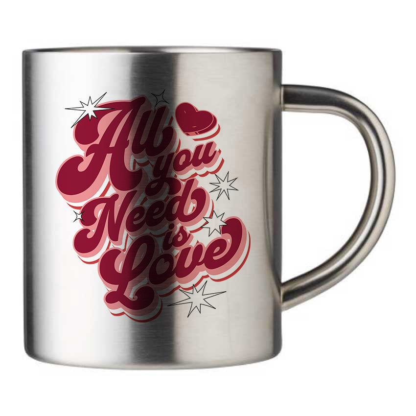 Mug inox personnalisé All you need is love