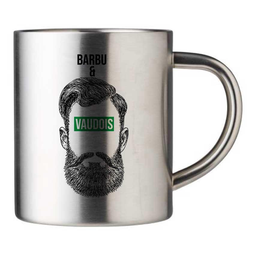 Mug inox personnalisé Barbu et Vaudois