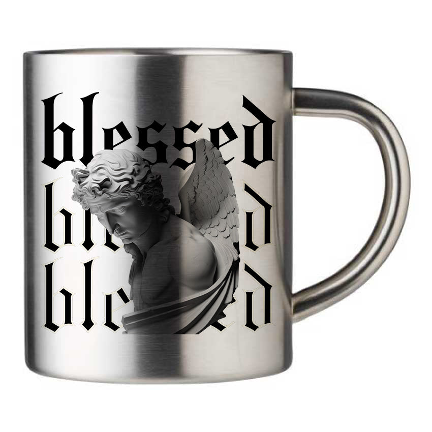 Mug inox personnalisé Blessed