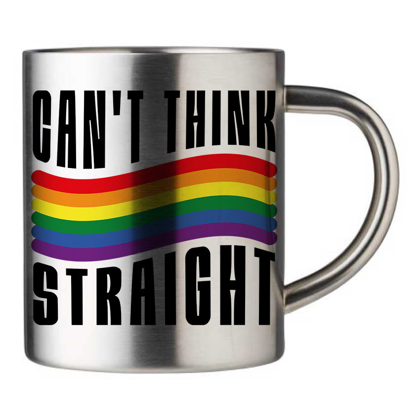 Mug inox personnalisé Can't think straight