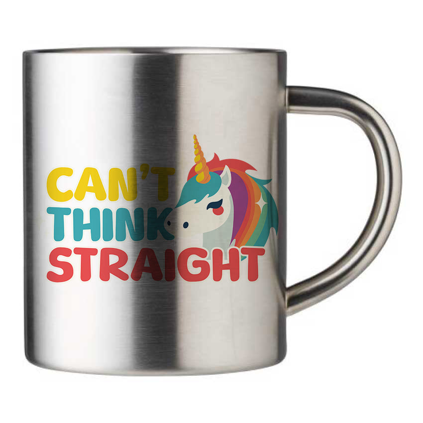 Mug inox personnalisé Can't think straight V2