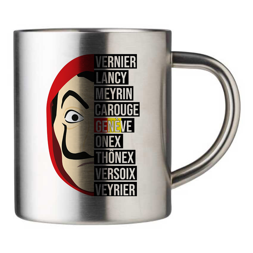 Mug inox personnalisé Casa de Papel Geneve