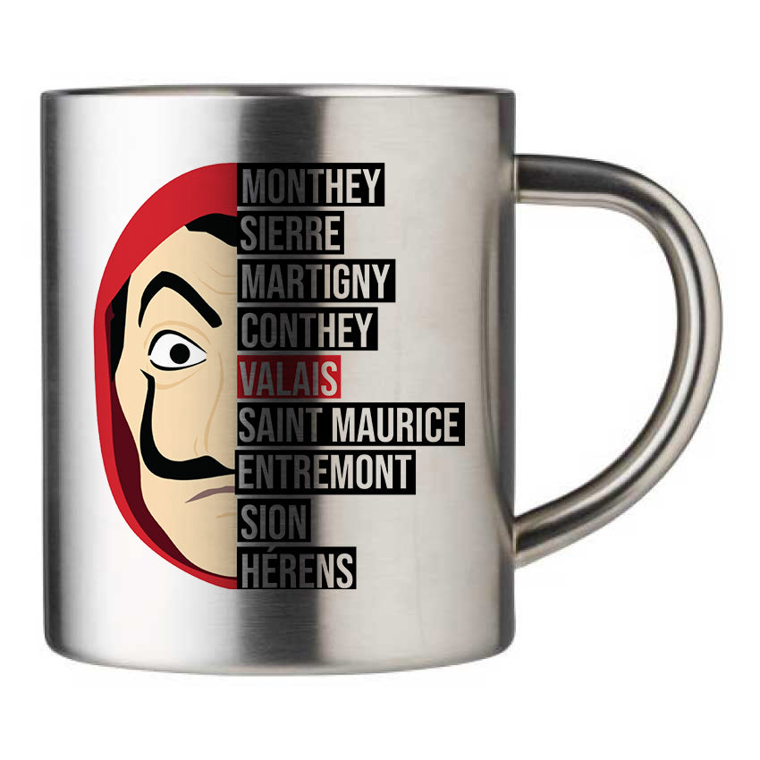 Mug inox personnalisé Casa de Papel Valais