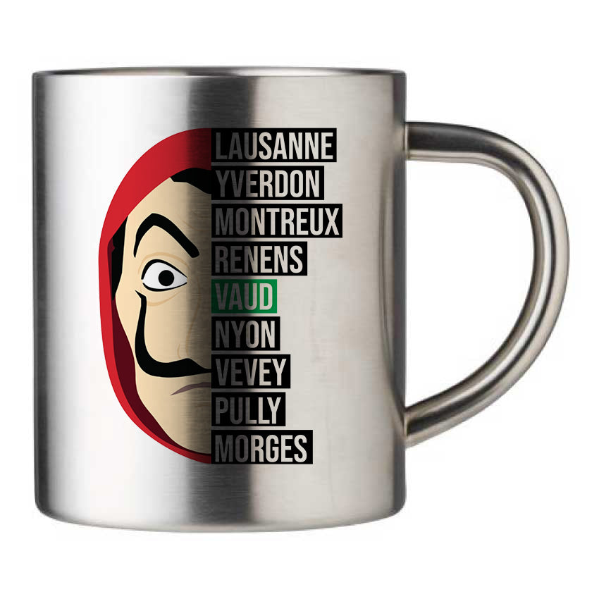Mug inox personnalisé Casa de Papel Vaud