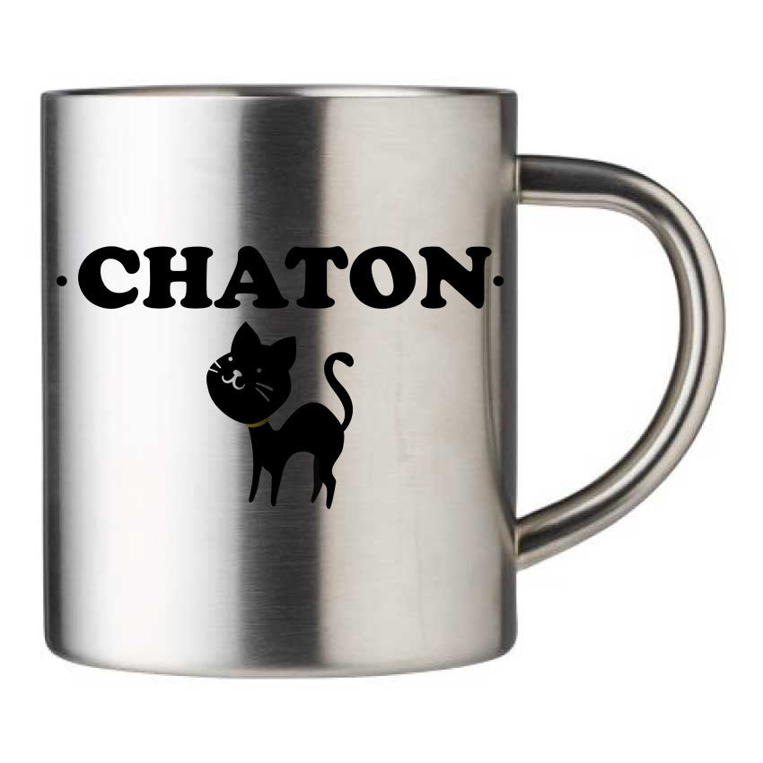 Mug inox personnalisé Chaton