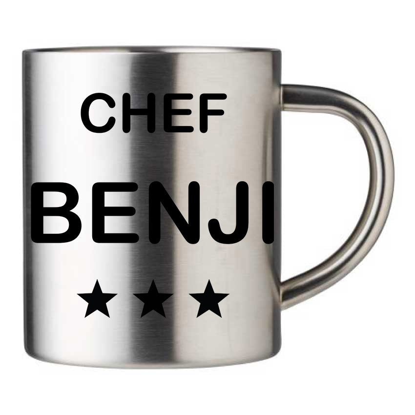 Mug inox personnalisé Chef Benji