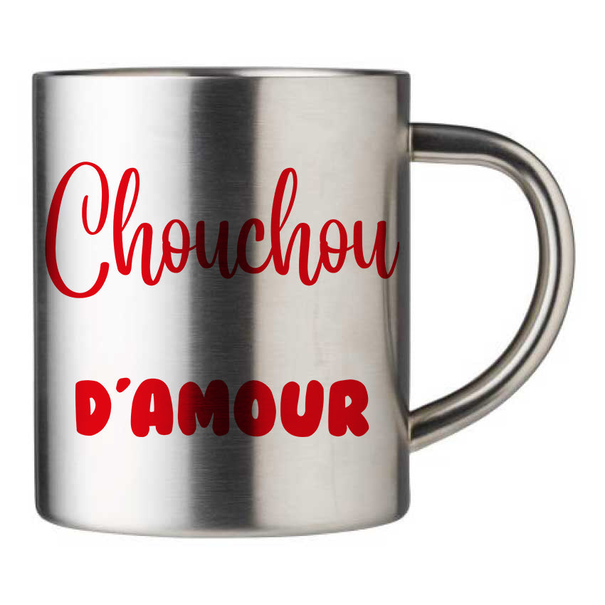 Mug inox personnalisé Chouchou d'amour