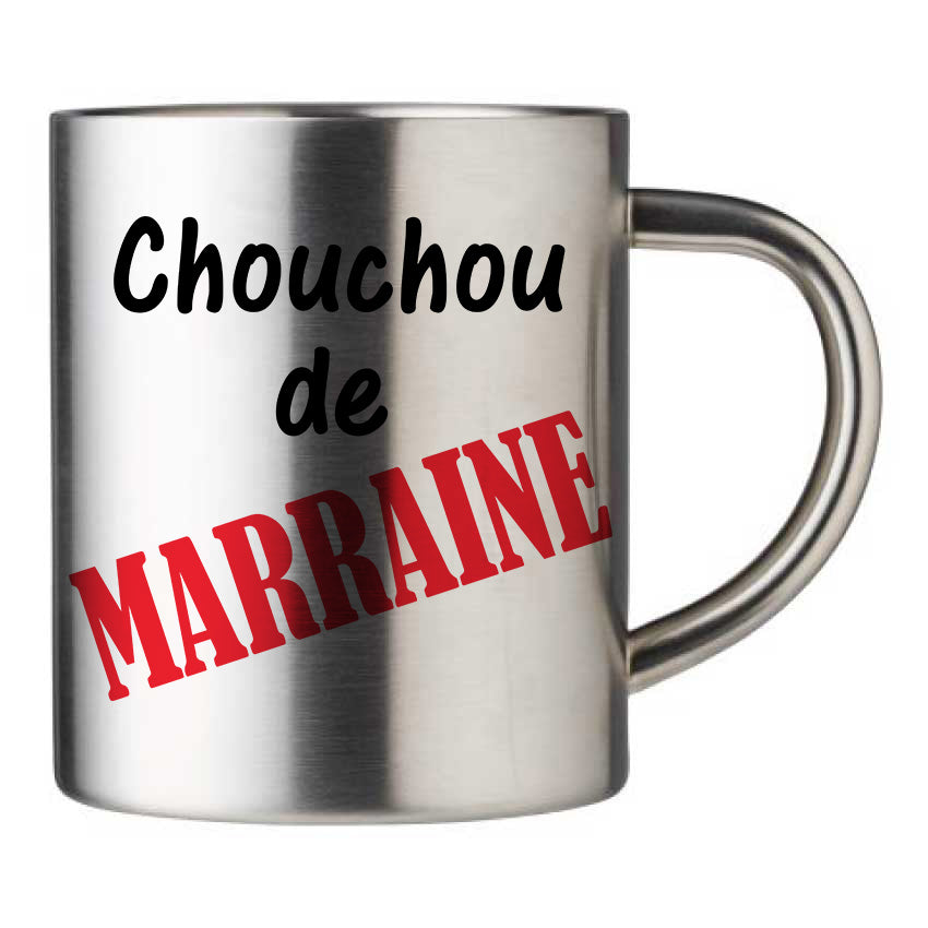 Mug inox personnalisé Chouchou de marraine