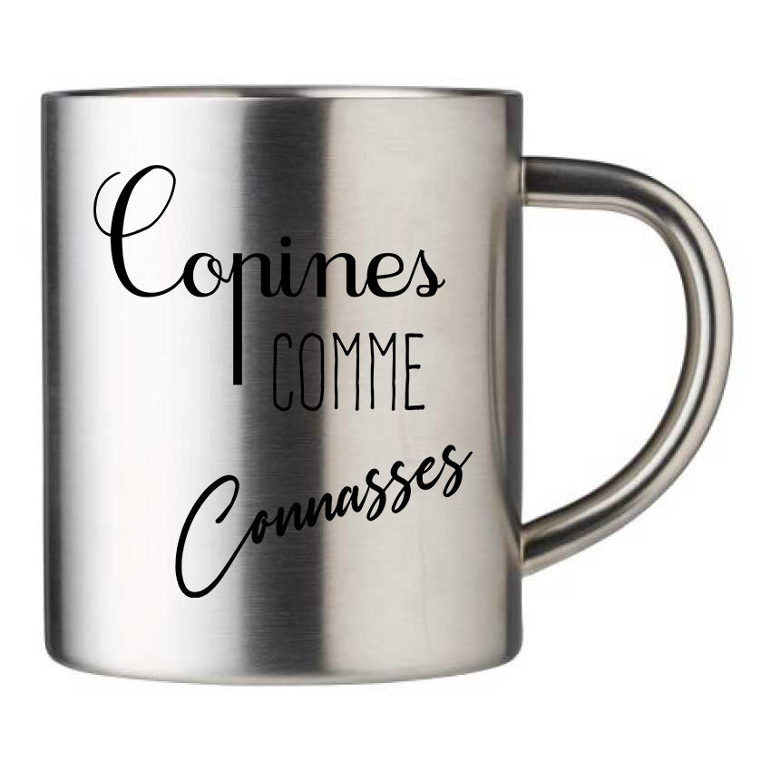 Mug inox personnalisé Copines comme connasses