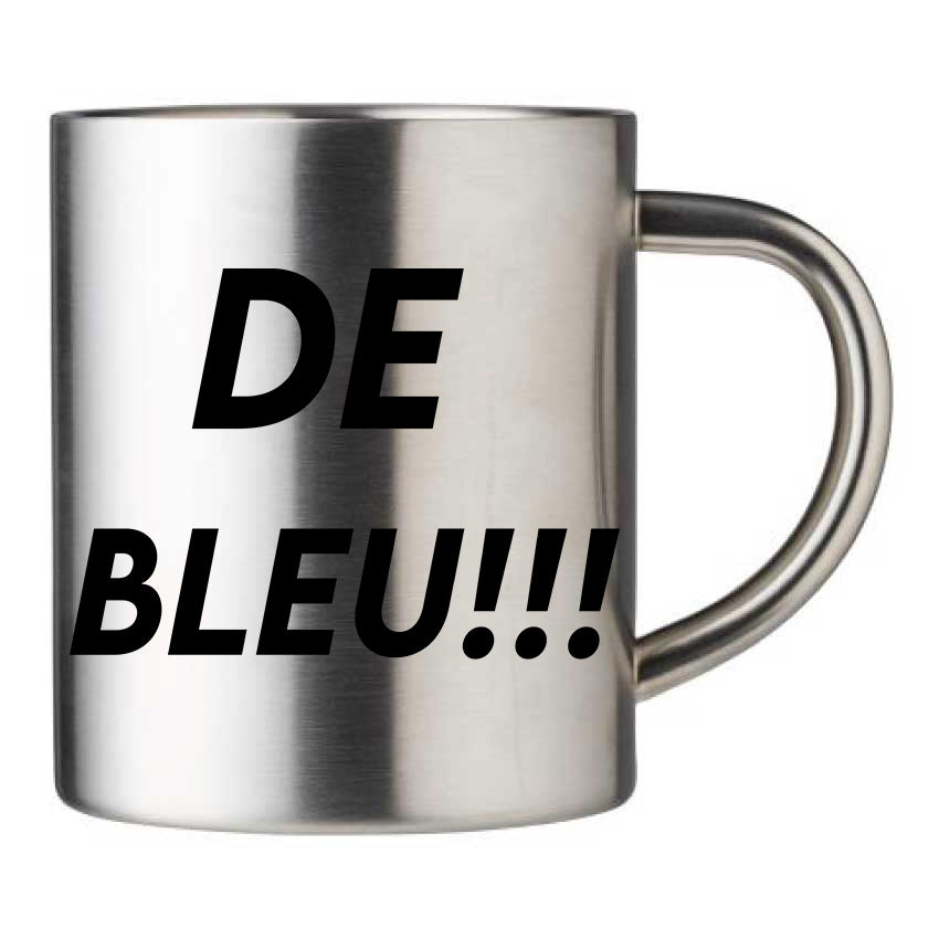 Mug inox personnalisé De bleu