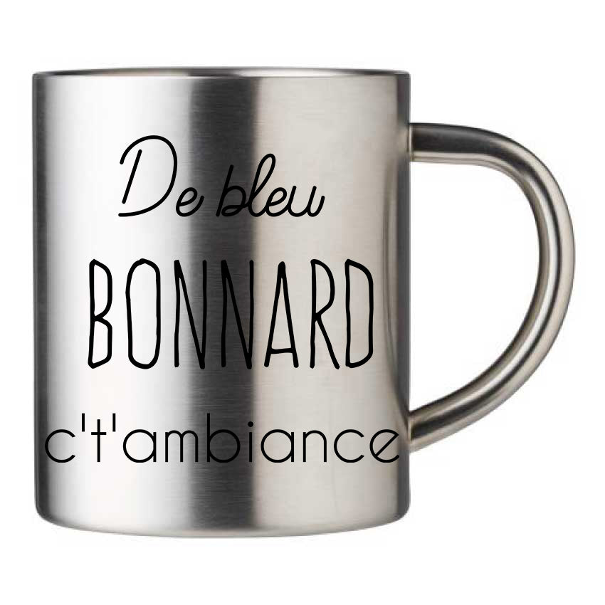 Mug inox personnalisé De bleu bonnard c't'ambiance
