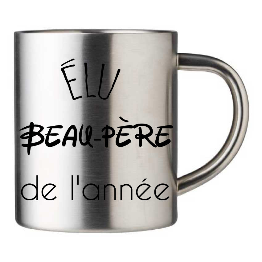 Mug inox personnalisé Elu beau pere de l'annee